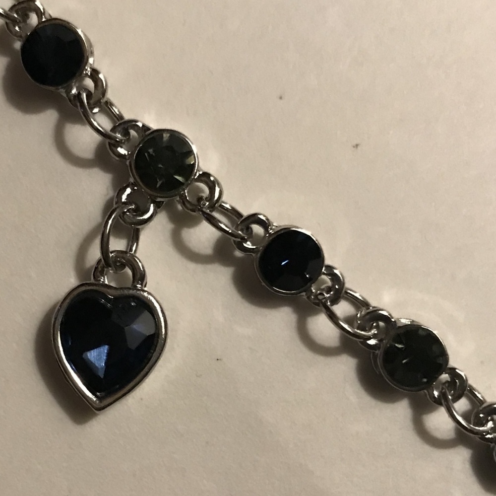 Silver and sapphire bracelet